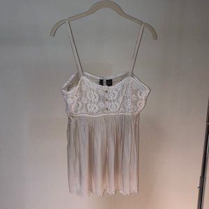Wilster crochet and viscose cream camisole